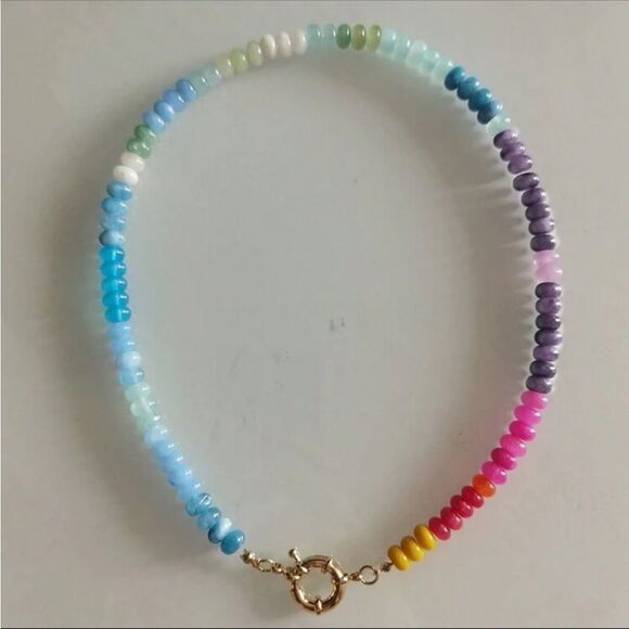 REVOLVE Colorful Beaded Necklace with Gold Clasp - Picture 1 of 3